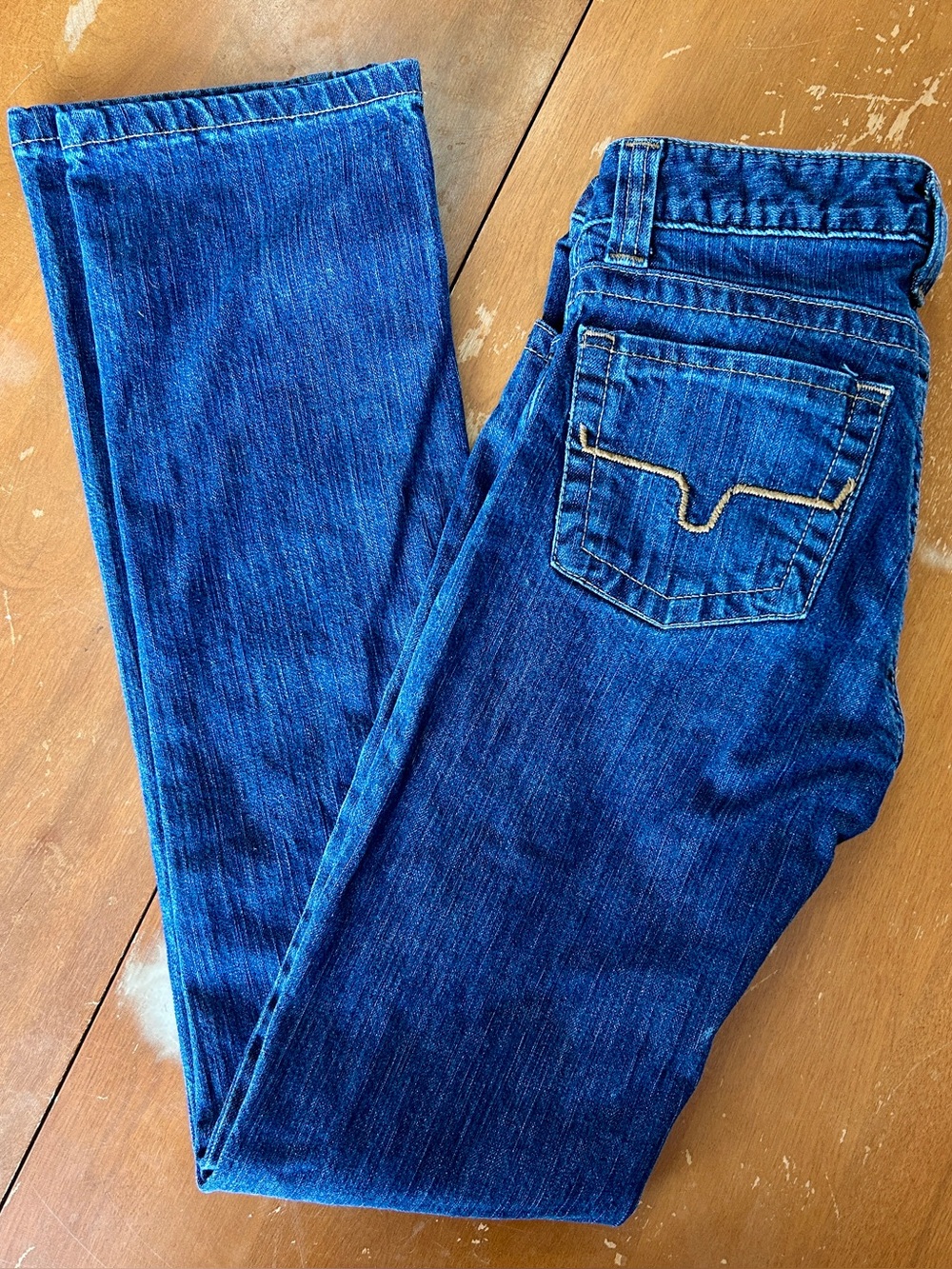 Kimes Ranch Indigo Denim Jeans with Tan Stitching
